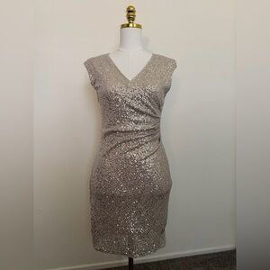 Dress Forum Glittering Mini Dress in Silver